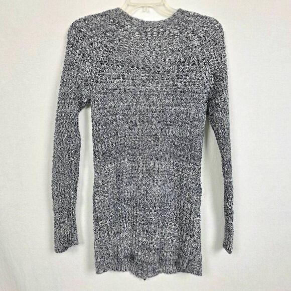 American Eagle S Black White Marled Button Cardigan - Picture 3 of 6